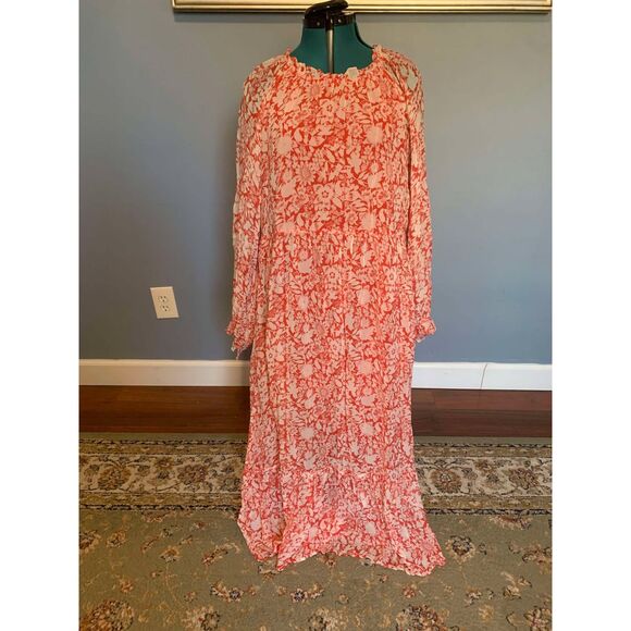 Banjanan Poppy Red Ester Midi Sundress NWT Size M Summer Resort Vacation - Picture 2 of 9